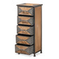 Baxton Studio Laurel Rustic Industrial Antique Grey 5-Drawer Accent Storage Cabinet | Cabinets | Modishstore - 4