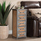 Baxton Studio Laurel Rustic Industrial Antique Grey 5-Drawer Accent Storage Cabinet | Cabinets | Modishstore