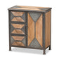 Baxton Studio Laurel Rustic Industrial Antique Grey 3-Drawer Accent Storage Cabinet | Cabinets | Modishstore - 7