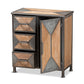 Baxton Studio Laurel Rustic Industrial Antique Grey 3-Drawer Accent Storage Cabinet | Cabinets | Modishstore - 6