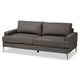 Baxton Studio Davidson Modern And Contemporary Beige Fabric Upholstered Sofa | Sofas | Modishstore - 9