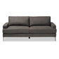 Baxton Studio Davidson Modern And Contemporary Beige Fabric Upholstered Sofa | Sofas | Modishstore - 10