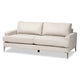 Baxton Studio Davidson Modern And Contemporary Beige Fabric Upholstered Sofa | Sofas | Modishstore - 2