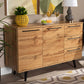 Baxton Studio Radley Modern and Contemporary Transitional Oak Brown Finished Wood 3-Drawer Sideboard Buffet | Sideboards | Modishstore