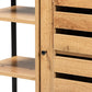 Baxton Studio Vander Modern and Contemporary Oak Brown Finished Wood and Black Finished Metal 1-Door Shoe Storage Cabinet | Cabinets | Modishstore - 4