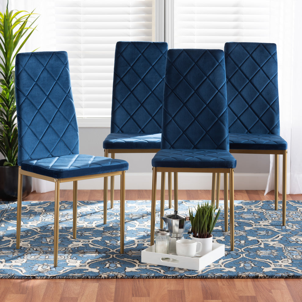 Baxton Studio Blaise Modern 4-Piece Dining Chair Set | Dining Chairs | Modishstore - 13