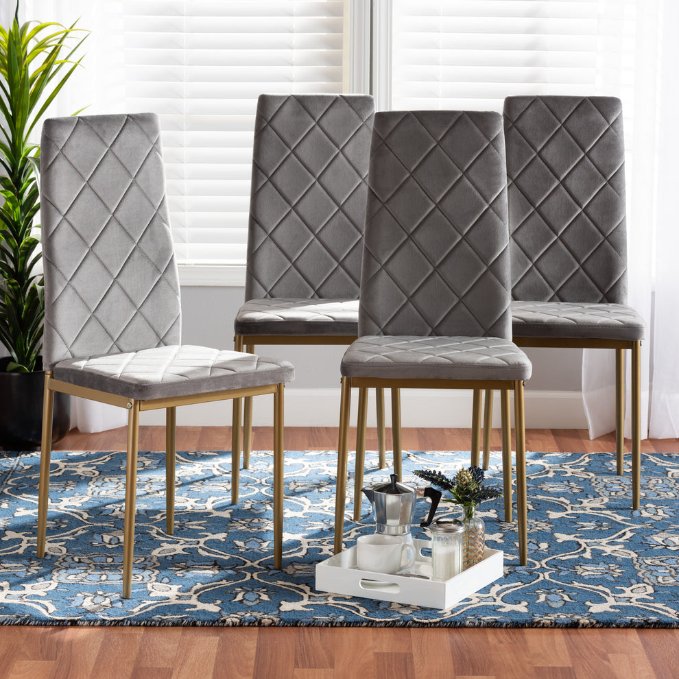 Baxton Studio Blaise Modern 4-Piece Dining Chair Set | Dining Chairs | Modishstore - 8