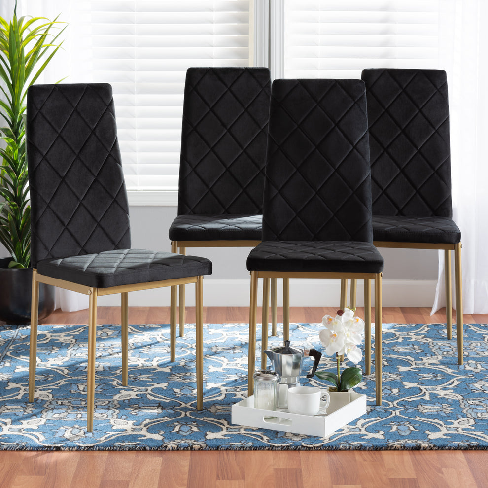 Baxton Studio Blaise Modern 4-Piece Dining Chair Set | Dining Chairs | Modishstore