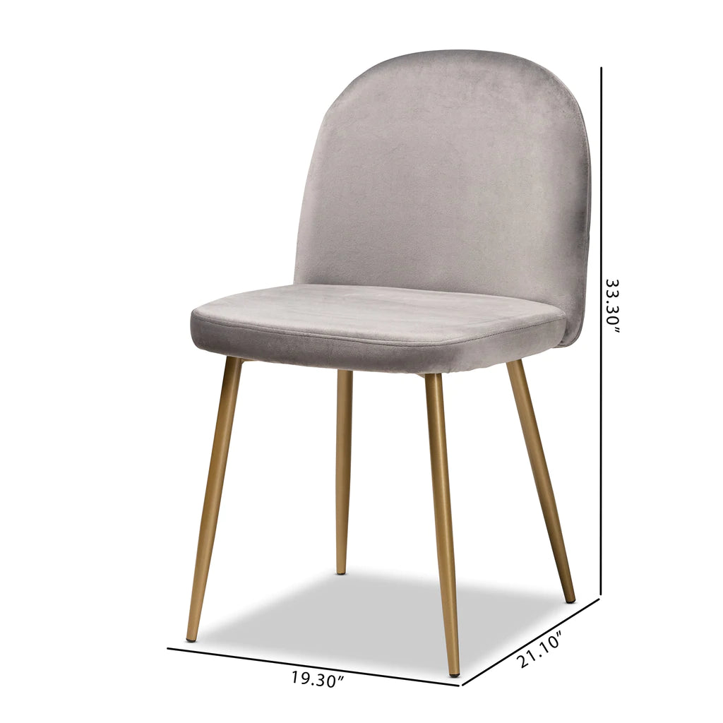Baxton Studio Fantine 2-Piece Dining Chair Set | Dining Chairs | Modishstore - 3