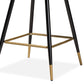 Baxton Studio Preston Modern Luxe and Glam Black Velvet Fabric Upholstered and Two-Tone Black and Gold Finished Metal 2-Piece Bar Stool Set | Bar Stools | Modishstore - 3