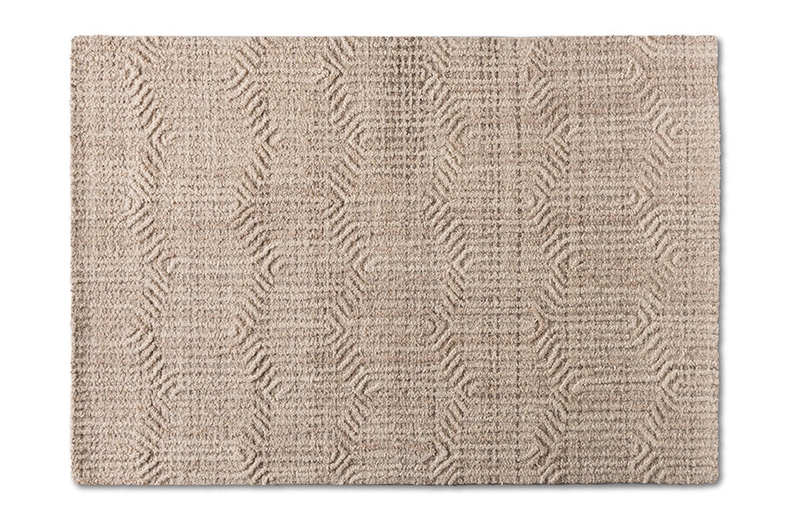 baxton studio judian modern and contemporary ivory handwoven wool area rug | Modish Furniture Store-2