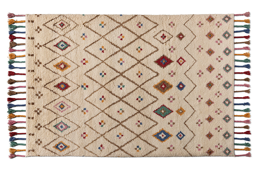 baxton studio cremono modern and contemporary multi colored hand tufted wool area rug | Modish Furniture Store-2
