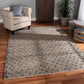 Baxton Studio Berries Modern and Contemporary Natural Brown and Blue Handwoven Jute Blend Area Rug | Modishstore | Rugs