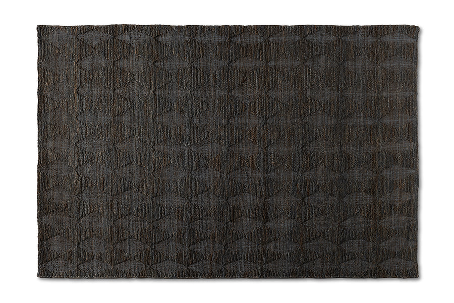 baxton studio burma modern and contemporary dark grey hand knotted hemp area rug | Modish Furniture Store-2