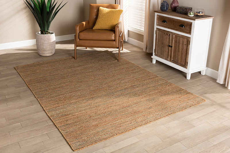 Baxton Studio Flamings Modern and Contemporary Brick Handwoven Hemp Area Rug | Modishstore | Rugs