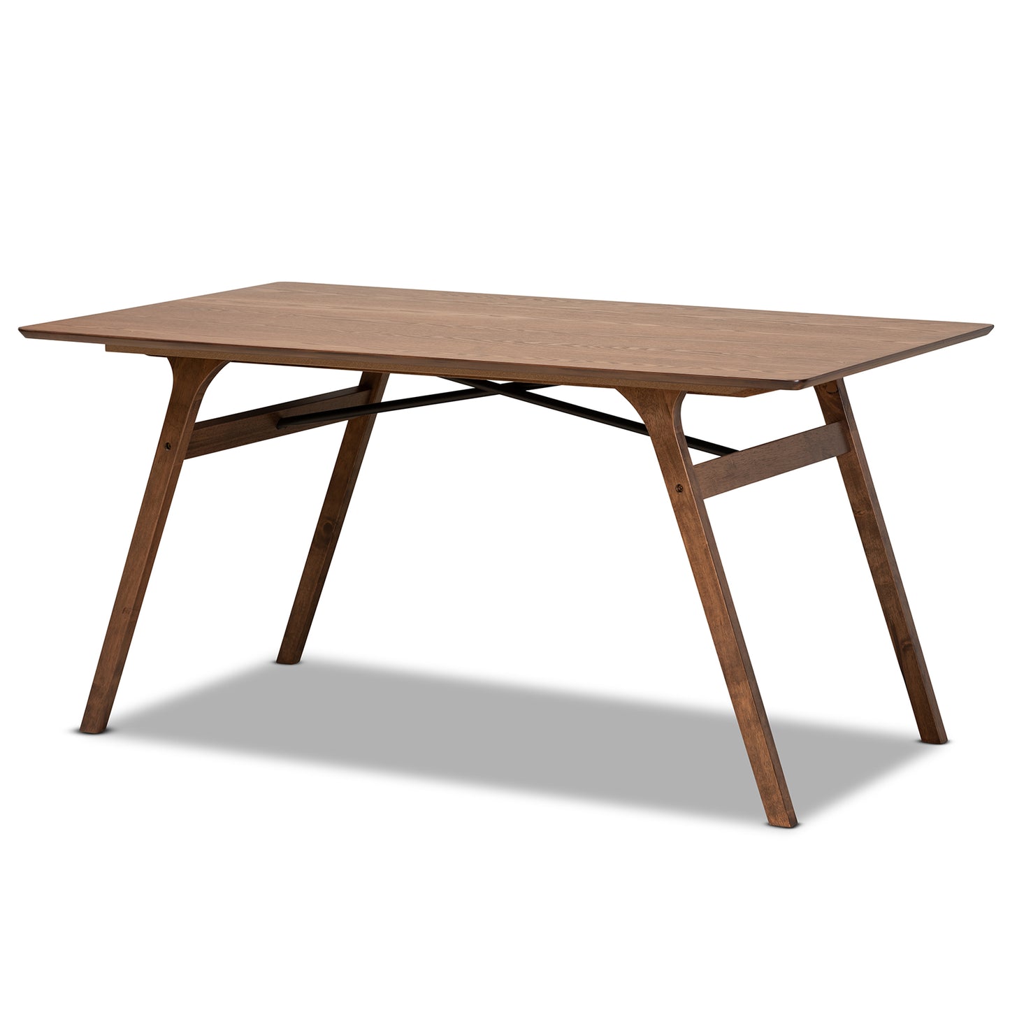 Baxton Studio Saxton Mid-Century Modern Transitional Walnut Brown Finished Wood Dining Table | Dining Tables | Modishstore - 2