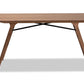 Baxton Studio Saxton Mid-Century Modern Transitional Walnut Brown Finished Wood Dining Table | Dining Tables | Modishstore - 6