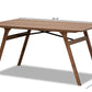 Baxton Studio Saxton Mid-Century Modern Transitional Walnut Brown Finished Wood Dining Table | Dining Tables | Modishstore - 7