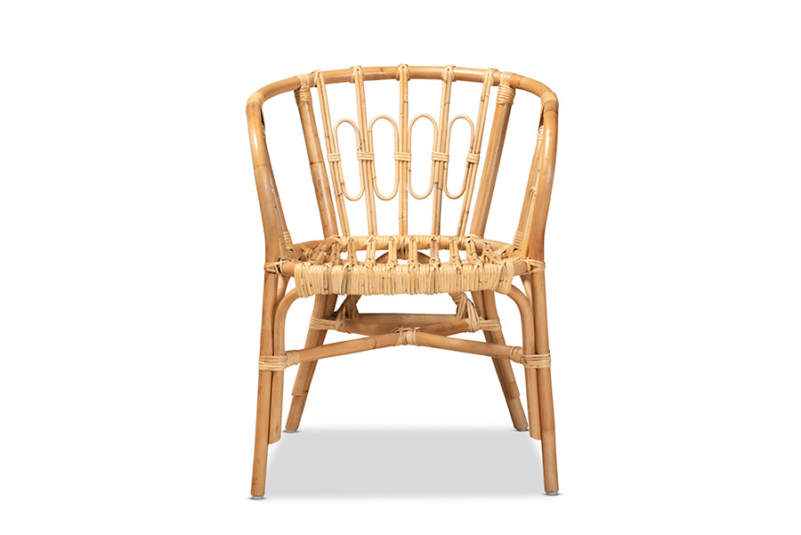 Baxton Studio Luxio Modern and Contemporary Natural Finished Rattan Dining Chair | Dining Chairs | Modishstore - 7