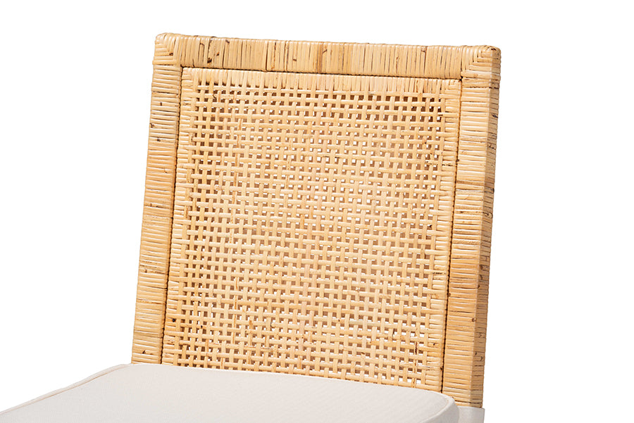 Baxton Studio Sofia Modern and Contemporary Natural Finished Wood and Rattan Counter Stool | Counter Stools | Modishstore - 6