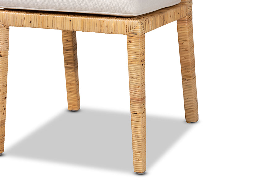 Baxton Studio Sofia Modern and Contemporary Natural Finished Wood and Rattan Counter Stool | Counter Stools | Modishstore - 5