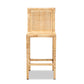 Baxton Studio Sofia Modern and Contemporary Natural Finished Wood and Rattan Counter Stool | Counter Stools | Modishstore - 14