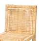 Baxton Studio Sofia Modern and Contemporary Natural Finished Wood and Rattan 2-Piece Dining Chair Set | Dining Chairs | Modishstore - 11