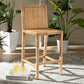 Baxton Studio Sofia Modern and Contemporary Natural Finished Wood and Rattan Counter Stool | Counter Stools | Modishstore - 3