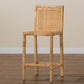 Baxton Studio Sofia Modern and Contemporary Natural Finished Wood and Rattan Counter Stool | Counter Stools | Modishstore - 4