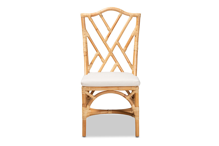 Baxton Studio Sonia Modern and Contemporary Natural Finished Rattan Dining Chair | Dining Chairs | Modishstore - 8
