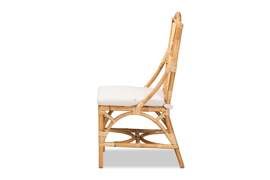 Baxton Studio Sonia Modern and Contemporary Natural Finished Rattan Dining Chair | Dining Chairs | Modishstore - 7
