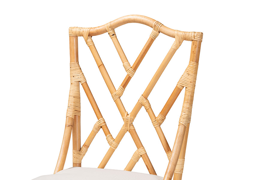 Baxton Studio Sonia Modern and Contemporary Natural Finished Rattan Dining Chair | Dining Chairs | Modishstore - 5