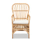 baxton studio aya modern and contemporary natural finished rattan armchair | Modish Furniture Store-3