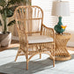 Baxton Studio Aya Modern and Contemporary Natural Finished Rattan Armchair | Modishstore | Armchairs