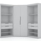 Manhattan Closet with 4 Drawers - Set of 3 in Whiteomfort Mulberry 2.0 Semi Open 3 Sectional Modern Wardrobe Corner C | Armoires & Wardrobes | Modishstore-2