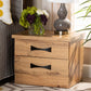 Baxton Studio Colburn Modern and Contemporary Oak Brown Finished Wood 2-Drawer Nightstand | Nightstands | Modishstore