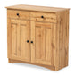 Baxton Studio Lauren Modern and Contemporary Oak Brown Finished Wood 2-Door Buffet Kitchen Cabinet | Cabinets | Modishstore - 2