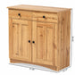 Baxton Studio Lauren Modern and Contemporary Oak Brown Finished Wood 2-Door Buffet Kitchen Cabinet | Cabinets | Modishstore - 7