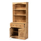 Baxton Studio Agni Modern and Contemporary Oak Brown Finished Wood Buffet and Hutch Kitchen Cabinet | Cabinets | Modishstore - 6
