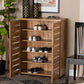 Baxton Studio Adalwin Modern and Contemporary Oak Brown Finished Wood 2-Door Shoe Storage Cabinet | Cabinets | Modishstore