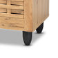 Baxton Studio Winda Modern and Contemporary Oak Brown Finished Wood 2-Door Shoe Cabinet | Cabinets | Modishstore - 4