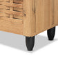 Baxton Studio Winda Modern and Contemporary Oak Brown Finished Wood 4-Door Shoe Storage Cabinet | Cabinets | Modishstore - 3