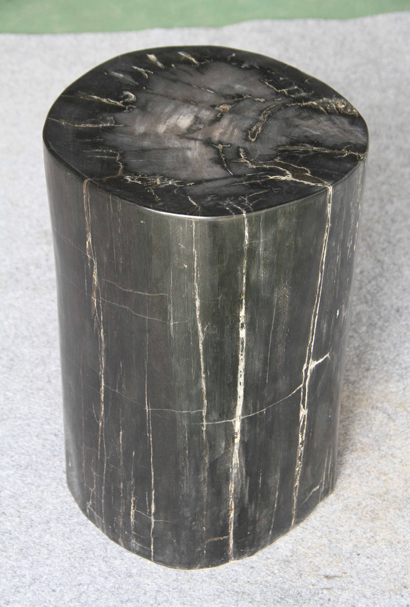 Petrified Wood Log Stool 13" x 12" x19"H -PFST1198/19 | ModishStore | Petrified Wood Stool