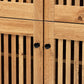 Baxton Studio Fernanda Modern and Contemporary Oak Brown Finished Wood 4-Door Shoe Storage Cabinet | Cabinets | Modishstore - 5