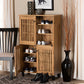Baxton Studio Fernanda Modern and Contemporary Oak Brown Finished Wood 4-Door Shoe Storage Cabinet | Cabinets | Modishstore