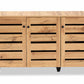 Baxton Studio Gisela Modern and Contemporary Oak Brown Finished Wood 3-Door Shoe Storage Cabinet | Cabinets | Modishstore - 7