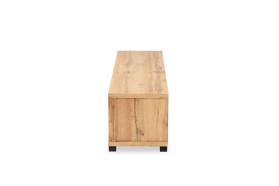 Baxton Studio Gerhardine Modern and Contemporary Oak Brown Finished Wood 1-Drawer TV Stand | TV Stands | Modishstore - 4