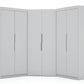 Manhattan Comfort Mulberry 3.0 Sectional Modern Wardrobe Corner Closet with 4 Drawers - Set of 3 in White | Armoires & Wardrobes | Modishstore