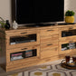Baxton Studio Adelino Modern and Contemporary Oak Brown Finished Wood 2-Drawer TV Stand | TV Stands | Modishstore