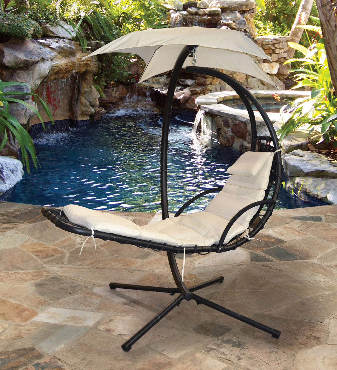 Sky Lounger Beige By AFD Home | Outdoor Recliners & Lounge Chairs | Modishstore - 1